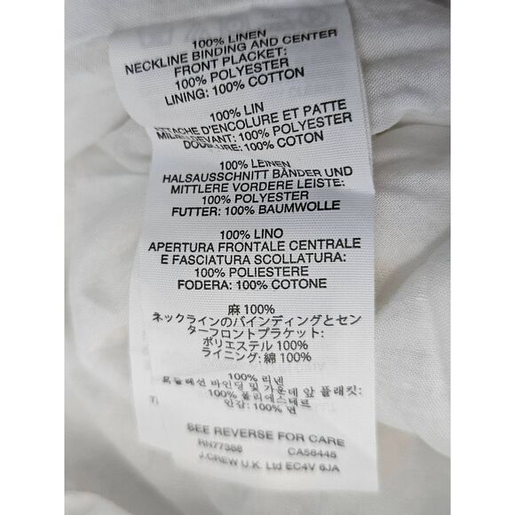 J Crew White Linen Sleeveless Maxi Dress Womens Size XXS - Picture 9 of 11